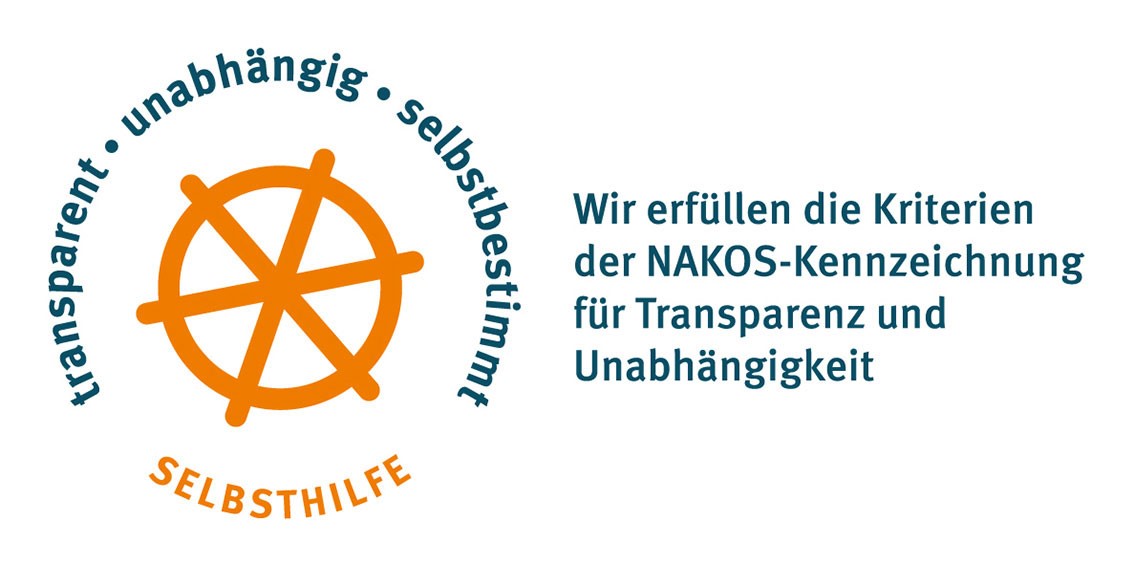 Logo des Nationalen Kompetenznetzwerks Demenz (NAKOS). Es zeigt eine vernetzte Struktur in einem Blauton, die Zusammenarbeit und Unterstützung symbolisiert.