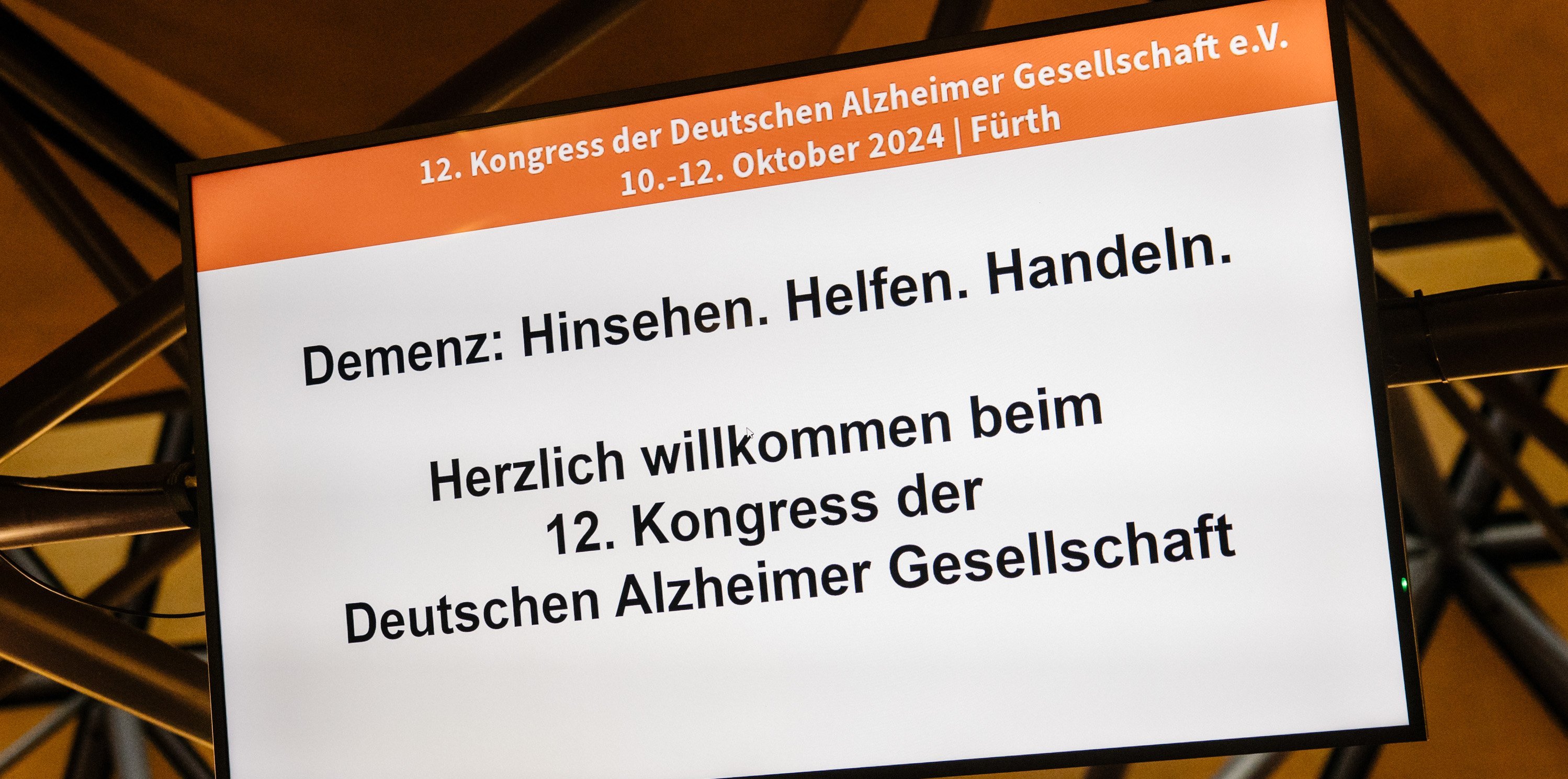 Willkommensscreen zum 12. Kongress © Thomas Langer